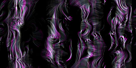 Dark violet mystic twirls. Seamless mysterious dynamic rotations background texture.