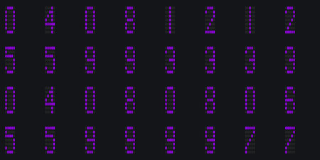 Purple big electronic Numbers Background. cyberspace texture. Numeric binary creative surface....
