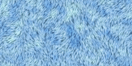 Blue hair pattern. Furry backdrop. wild animal design. Fuzzy fashion creative. Wool texture. fur...