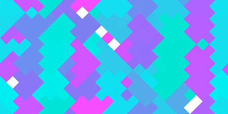 Turquoise blue purple pixelated color background. Colored geometric pixelate texture. Colorful...