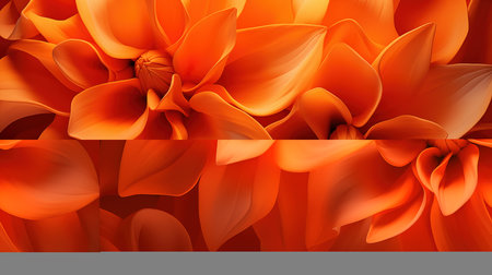Close-up of vibrant orange dahlia flowers with intricate petal details.の写真素材