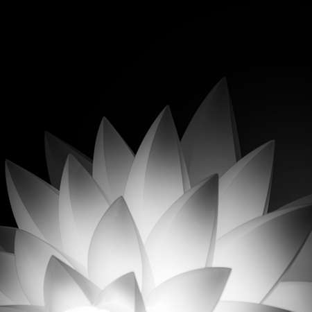 Repeating geometric abstract flower bw greyscale patternの写真素材