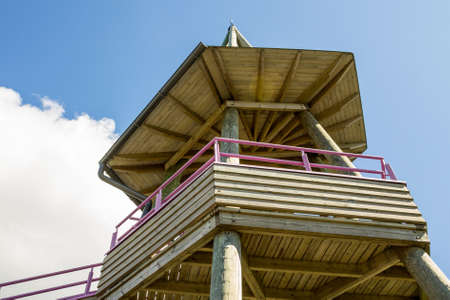 Wooden observation pointの写真素材