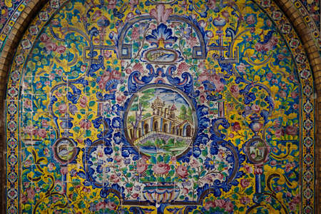 A mosaic in Golestan Palace, Tehran, Iranのeditorial素材