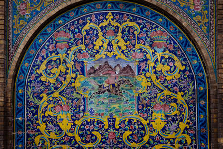 A mosaic in Golestan Palace, Tehran, Iranのeditorial素材