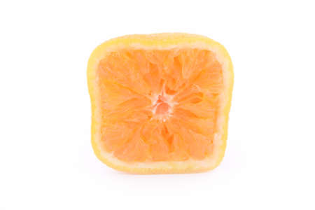 square orange on a white backgroundの写真素材