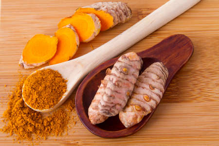 Turmeric powder and roots