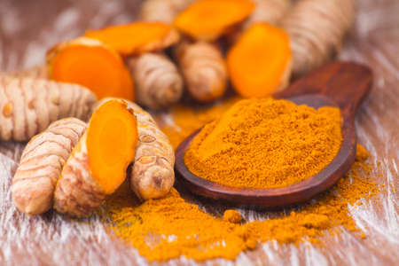 Turmeric powder and roots