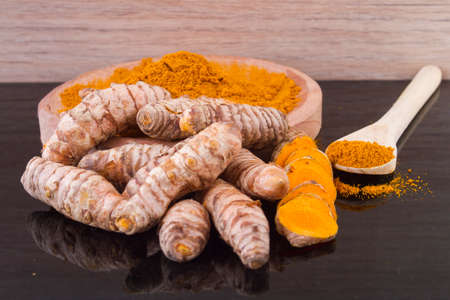 Turmeric powder and roots