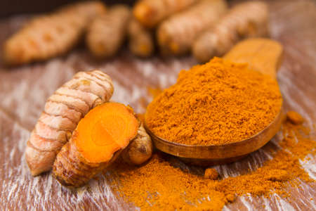 Turmeric powder and roots