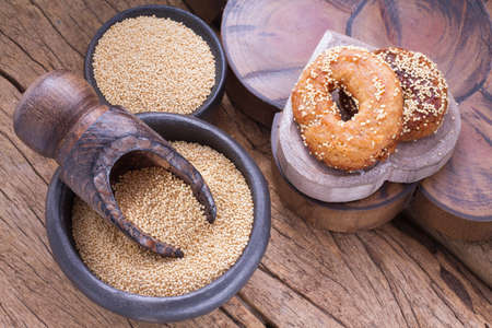 grains and amaranth energetic bar on the table - Amaranthusの写真素材