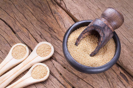 grains and amaranth energetic bar on the table - Amaranthusの写真素材