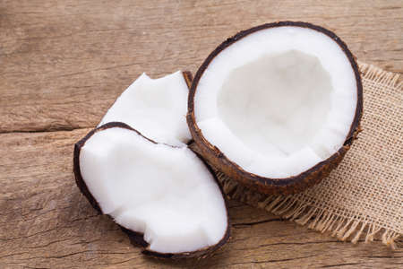 delicious pieces of coconut on the table