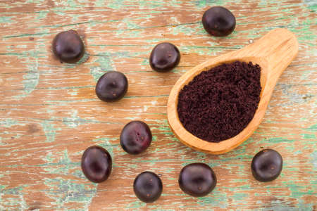 Acai fruit, fruit of Amazonian origin are attributed many medicinal propertiesの写真素材