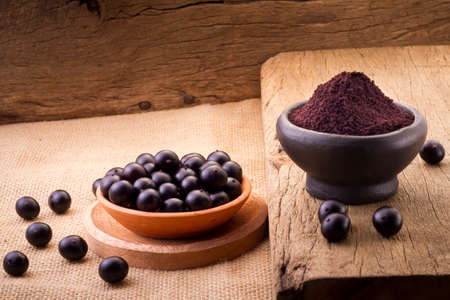 Acai fruit, fruit of Amazonian origin are attributed many medicinal propertiesの写真素材