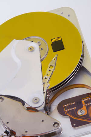 old computer hard drive, very old technology