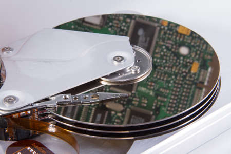 old computer hard drive, very old technologyの写真素材