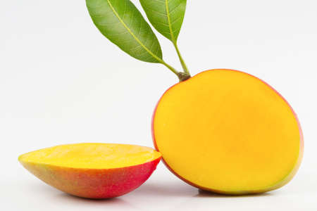 mango fruit isolated on white backgroundの写真素材