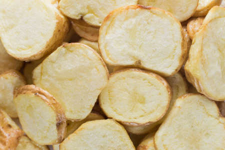 stack of slices of potato chips, backgroundの写真素材