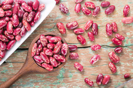 red bean in bowl on the table, Phaseolus vulgarisの写真素材