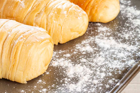 Bread of milk, traditional food of Colombia, close-upの写真素材