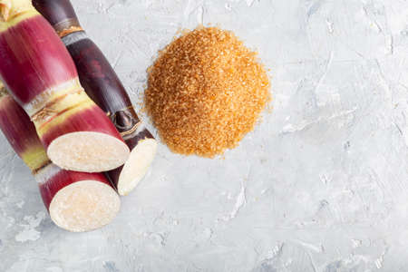 Sugarcane and sugarcane, panela and sugar cane derivatives, imageの写真素材