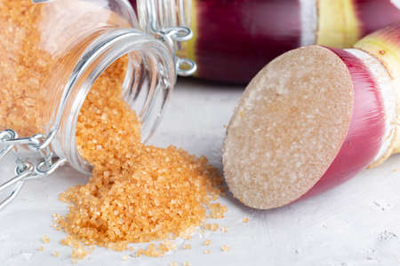 Sugarcane and sugarcane, panela and sugar cane derivatives, imageの写真素材