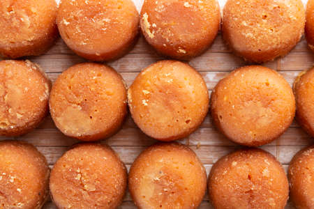 traditional food of colombia, &quot;panela&quot; product derived from sugar caneの写真素材