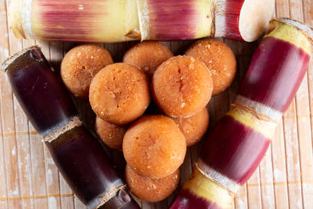 Sugarcane and sugarcane, panela and sugar cane derivatives, imageの写真素材
