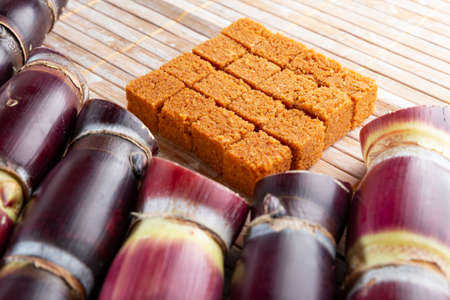 Sugarcane and sugarcane, panela and sugar cane derivatives, imageの写真素材