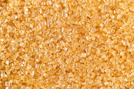 Brown sugar, top view close-up image