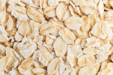 oat flakes, close-up image top view, texture