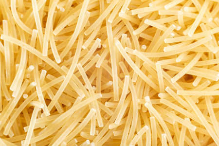 Angel hair noodles, top view close-up image
