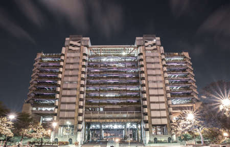 Night view of the EPM Smart Building, Medellin Colombia, August 6, 2019