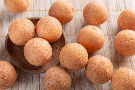 Fritters on the table, typical Colombian food, close-up imageの写真素材