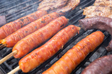 Colombian barbecue, typical food of Colombia- close-up imageの写真素材