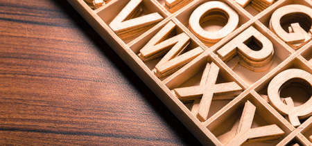 Alphabet letter collection, close up viewの写真素材