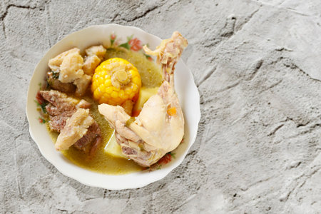 chicken stew, traditional Colombian foodの写真素材