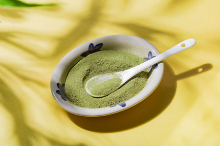 Naturally Sweeten Your Beverages with Stevia Powderの写真素材