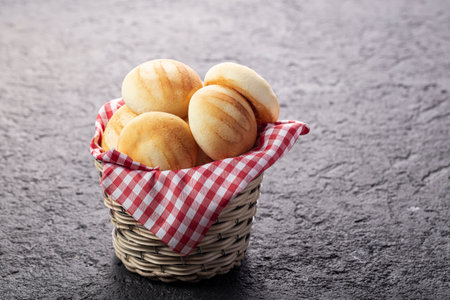 Delicious and nutritious almojÃ¡banas or pandebono, a food based on cassava flour and cheeseの写真素材