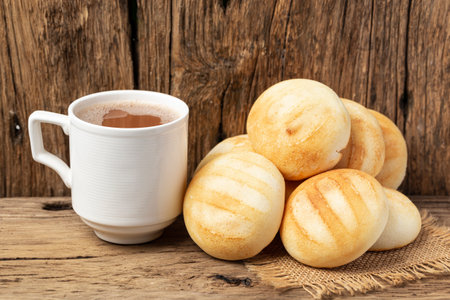 Delicious and nutritious almojabanas or pandebono, a food based on cassava flour and cheeseの写真素材