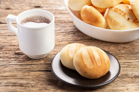 Delicious and nutritious almojabanas or pandebono, a food based on cassava flour and cheeseの写真素材
