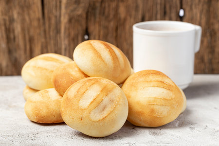 Delicious and nutritious almojabanas or pandebono, a food based on cassava flour and cheeseの写真素材