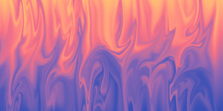 Abstract Fluid Background in Warm and Cool Tonesの写真素材