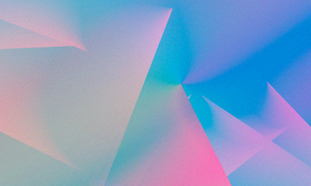 Blue Abstract Geometric Background with Light Circles