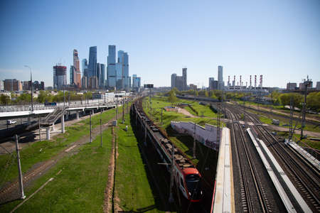 Moscow city and railway