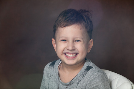 funny smiling baby closeup
