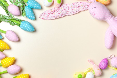 happy Easter! Paints Easter eggs.