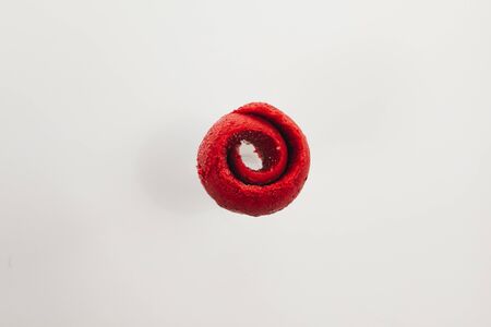 Strawberry ice cream, a scoop of ice cream, sweets.の写真素材