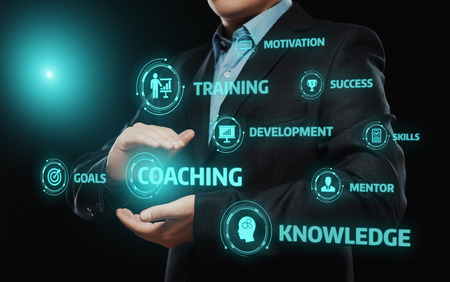 Coaching Mentoring Education Business Training Development E-learning Concept.の写真素材